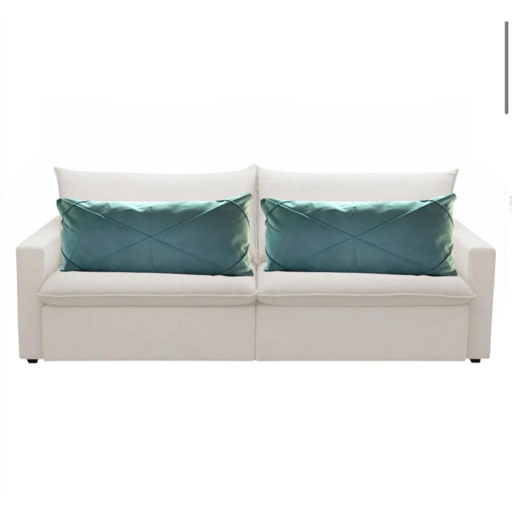 Kit 02 Almofadas Baguete Retangular Grande Cheia em Suede Drapeada – 70cm x 30cm