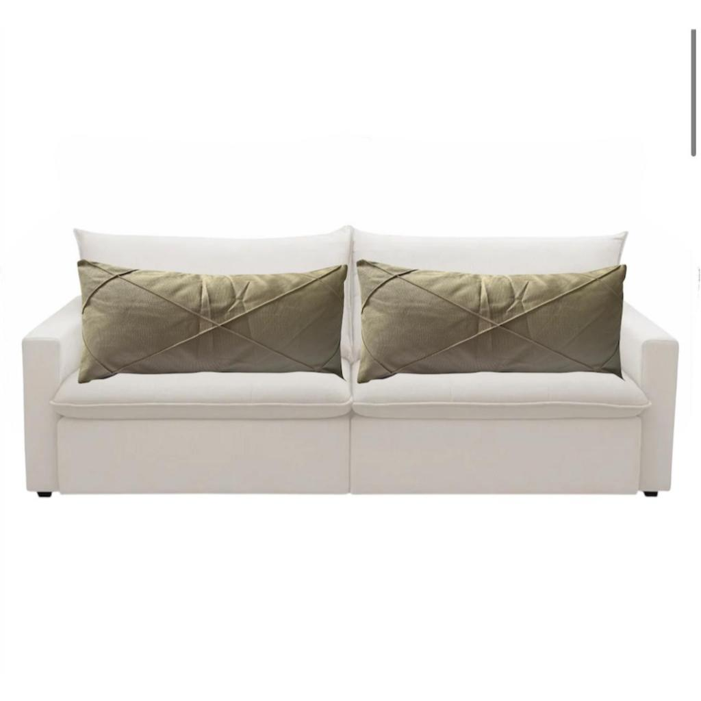 Kit 02 Almofadas Baguete Retangular Grande Cheia em Suede Drapeada – 70cm x 30cm