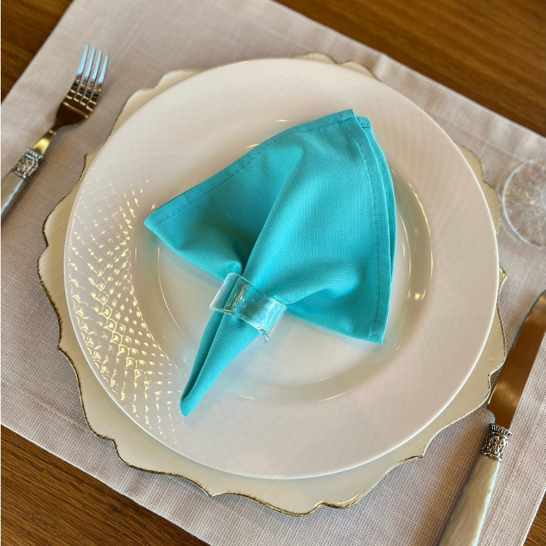 Kit 4 Guardanapos de Algodão Premium 35x35 cm com Bainha – Mesa Posta Elegante