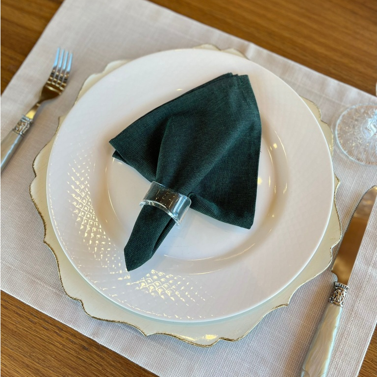 Kit 4 Guardanapos de Algodão Premium 35x35 cm com Bainha – Mesa Posta Elegante