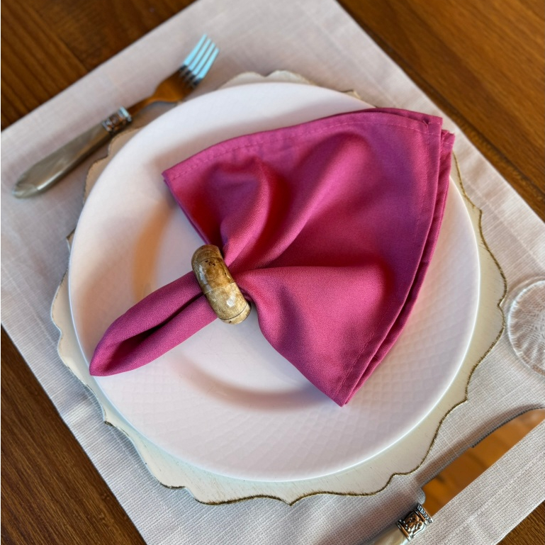 Kit 4 Guardanapos de Algodão Premium 35x35 cm com Bainha – Mesa Posta Elegante