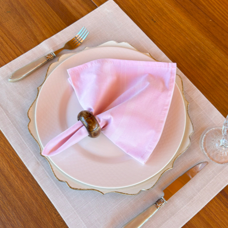 Kit 4 Guardanapos de Algodão Premium 35x35 cm com Bainha – Mesa Posta Elegante