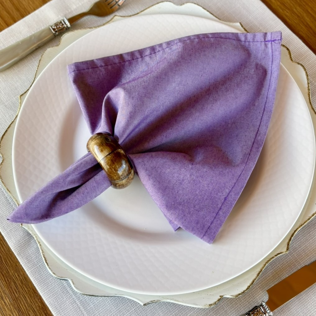 Kit 4 Guardanapos de Algodão Premium 35x35 cm com Bainha – Mesa Posta Elegante