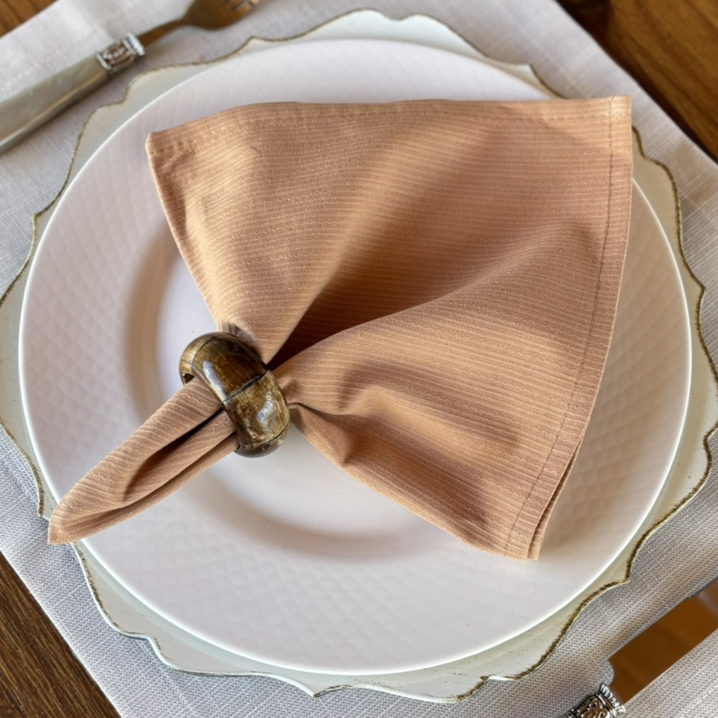 Kit 4 Guardanapos de Algodão Premium 35x35 cm com Bainha – Mesa Posta Elegante