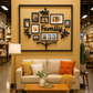 Quadro em Mdf Family Grande Arvore Decorativa com Porta Retratos Personalizável Decoração de Parede PROMO BLACK
