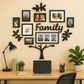 Quadro em Mdf Family Grande Arvore Decorativa com Porta Retratos Personalizável Decoração de Parede PROMO BLACK