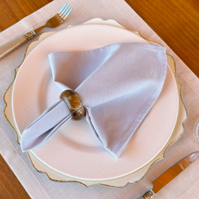 Kit 4 Guardanapos de Algodão Premium 35x35 cm com Bainha – Mesa Posta Elegante