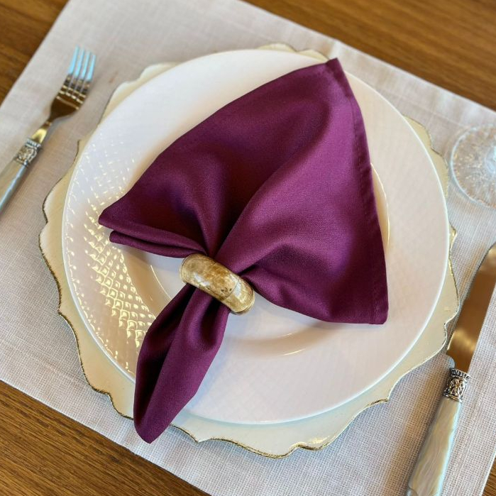 Kit 4 Guardanapos de Algodão Premium 35x35 cm com Bainha – Mesa Posta Elegante