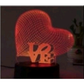Luminária Decorativa de Mesa LED 3D – Luz Noturna Criativa e Moderna