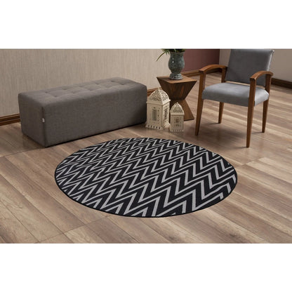 Tapete Redondo Estampado 1,20m x 1,20m Antiderrapante – Conforto e Estilo para sua Casa