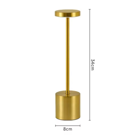 Luminária de Mesa Dumbbell Touch Luxuosa – 3 Tons de LED