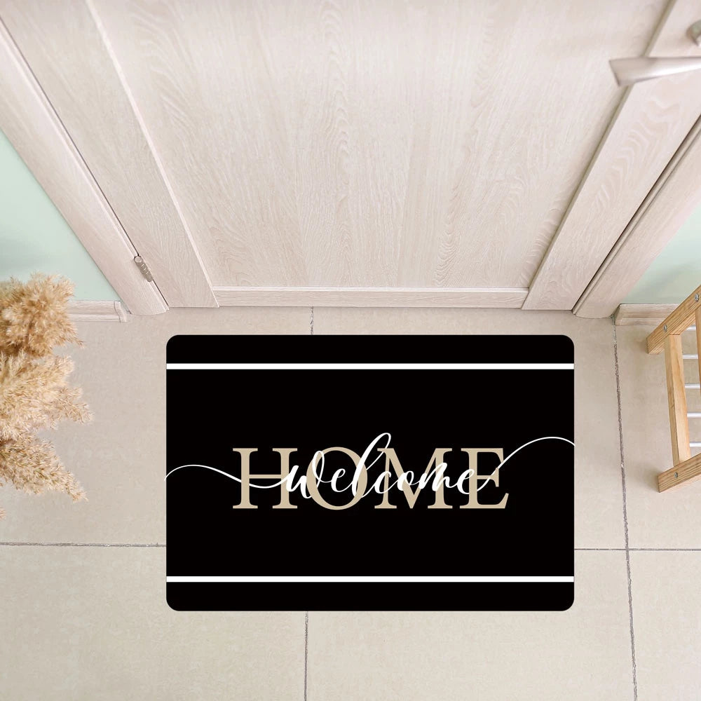 Tapete Capacho de Porta Bem-Vindo 40x60cm – Estampas Modernas e Base Antiderrapante