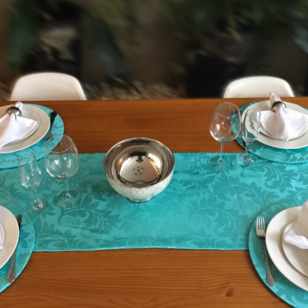 Caminho Trilho de Mesa Jacquard Luxo – 6 Lugares 1,40m x 0,40