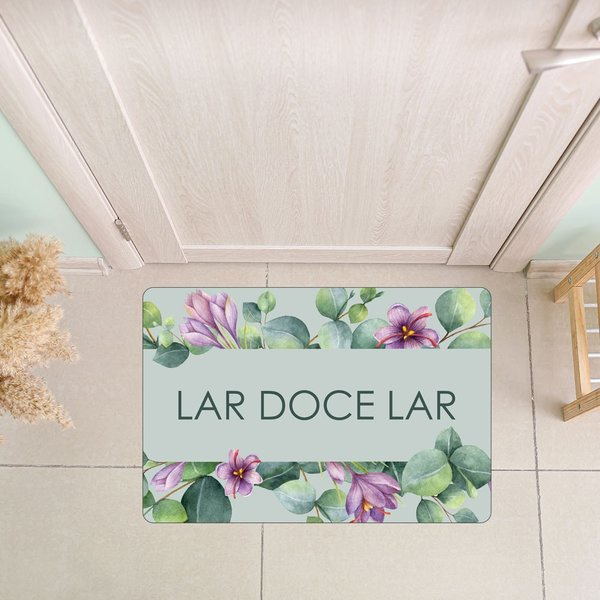 Tapete Capacho de Porta Bem-Vindo 40x60cm – Estampas Modernas e Base Antiderrapante