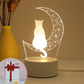 Luminária Decorativa de Mesa LED 3D – Luz Noturna Criativa e Moderna