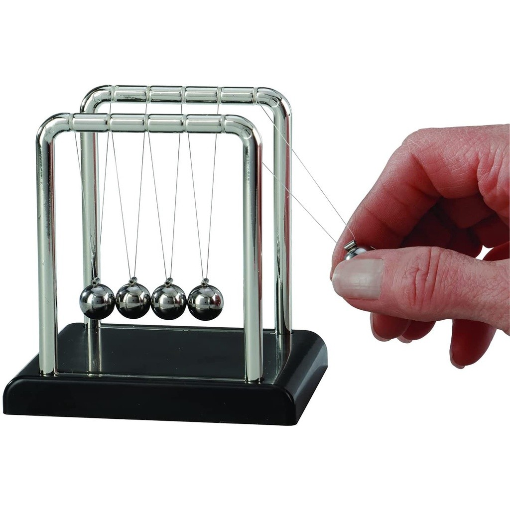 Pêndulo de Newton Decorativo – Bolas de Equilíbrio Clássico